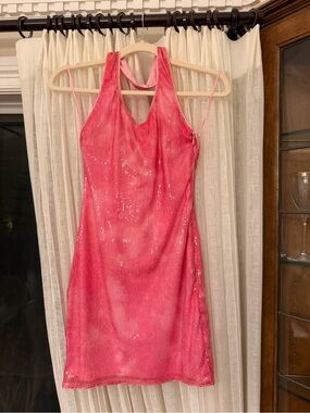 superdown Cordula Halter Dress Pink Sequins Barbie Party Birthday Dress
